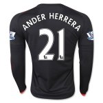 Manchester United LS Third 2015-16 ANDER HERRERA #21 Soccer Jersey