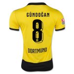 Borussia Dortmund Home 2015-16 GUNDOGAN #8 Soccer Jersey