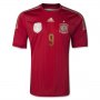 2014 Spain #9 TORRES Home Red Jersey Shirt