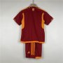 Kids AS Roma 23/24 Home Brown Soccer Football Kit(Shirt+Shorts)