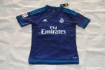 Real Madrid 2015-16 Blue Away Soccer Jersey