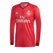 18-19 Real Madrid Third Away Red Long Sleeve Jersey Shirt