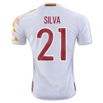 Spain Away 2016 SILVA #21 Soccer Jersey