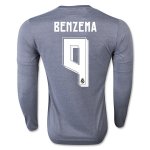 Real Madrid LS Away 2015-16 BENZEMA #9 Soccer Jersey