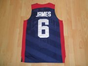 2012 Olympic Team USA LeBron James #6 Navy Blue Jersey