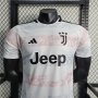 23/24 Juventus Football Shirt White Away Soccer Jersey (Authentic Version)