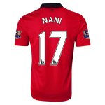 13-14 Manchester United #17 NANI Home Jersey Shirt