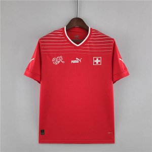 Switzerland/Suisse World Cup 2022 Home Red Soccer Jersey Football Shirt