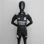 Kids/Youth Real Madrid X Y3 22/23 Black Soccer Football Kit(Shirt+Short)