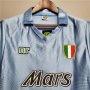 90/91 Napoli Retro Football Shirt Home Blue Soccer Shirt