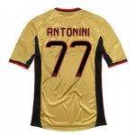 13-14 AC Milan #77 Antonini Away Golden Jersey Shirt