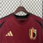 UEFA Euro 2024 Belgium Home Brown Football Shirt Soccer Jersey