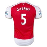 Arsenal Home 2015-16 GABRIEL #5 Soccer Jersey