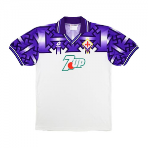 1992-93 Fiorentina Away White Retro Soccer Jersey Shirt