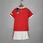 Kids Manchester United 21-22 Home Red Soccer Jersey Football Kit (Shirt+Shorts)