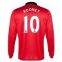 13-14 Manchester United #10 Rooney Home Long Sleeve Jersey Shirt