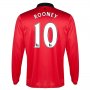 13-14 Manchester United #10 Rooney Home Long Sleeve Jersey Shirt