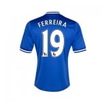 13-14 Chelsea #19 Ferreira Blue Home Soccer Jersey Shirt