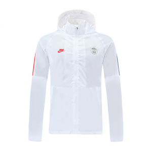 2019-20 PSG White Hoodie Jacket