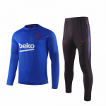 2019-20 Barcelona Blue Zipper Sweat Shirt Kit