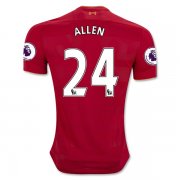 Liverpool Home 2016-17 ALLEN 24 Soccer Jersey Shirt