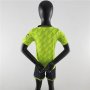 Kids Manchester United 22/23 Third Green Soccer Kit (Shirt+Shorts)