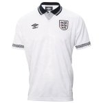 1990 England Home White Retro Soccer Jersey Shirt