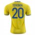 Sweden Home 2016 20 Toivonen Soccer Jersey Shirt