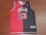 NBA Chicago Bulls Michael Jordan #23 Red/black Split Jersey