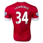 Manchester United Home 2015-16 LAWRENCE #34 Soccer Jersey