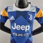 Kids Juventus 22/23 Fourth Blue&Orange Football Kit Soccer Kit (Jersey+Shorts)