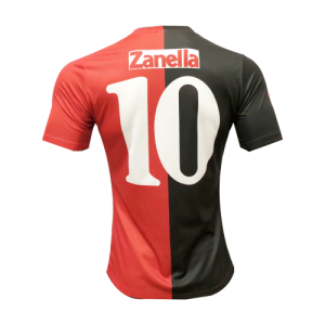 Newell\'s Old Boys #10 Zanella Red&Black Retro Soccer Jersey Shirt