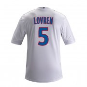 13-14 Olympique Lyonnais #5 Lovren Home White Jersey Shirt