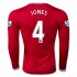 Manchester United LS Home 2015-16 JONES #4 Soccer Jersey