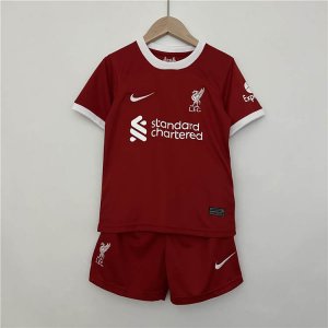 Kids Liverpool 23/24 Home Red Soccer Football Kit (Shirt+Shorts)