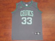 Boston Celtics Larry Bird #33 Grey Fashion Jersey