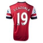 13/14 Arsenal #19 S.Cazorla Home Red Soccer Jersey Shirt