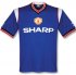 1986 MANCHESTER UNITED AWAY BLUE RETRO SOCCER JERSEY SHIRT