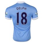 Manchester City Home 2015-16 DELPH #18 Soccer Jersey