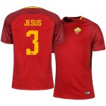 Roma Home 2017/18 Juan Jesus #3 Soccer Jersey Shirt