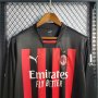 AC Milan 22/23 Home Red Long Sleeve Soccer Jersey Football Shirt