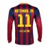 13-14 Barcelona #11 Neymar JR Home Long Sleeve Soccer Jersey Shirt