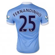 Manchester City Home 2015-16 FERNANDINHO #25 Soccer Jersey