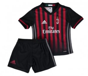 Kids AC Milan 2016-17 Home Soccer Kits (Shirt+Shorts)