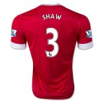 Manchester United Home 2015-16 SHAW #3 Soccer Jersey