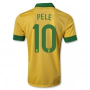13/14 Brazil #10 PELE Yellow Home Jersey Shirt