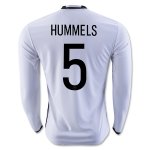 Germany LS Home 2016 HUMMELS #5 Soccer Jersey