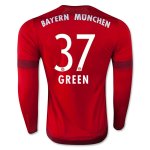 Bayern Munich LS Home 2015-16 GREEN #37 Soccer Jersey