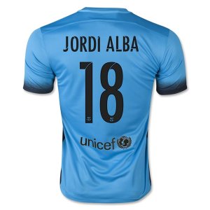 Barcelona Third 2015-16 JORDI ALBA #18 Soccer Jersey