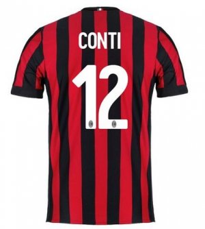 AC Milan Home 2017/18 Conte #12 Soccer Jersey Shirt